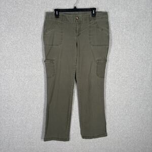 Dockers Cargo Pants 14 Olive Army Stretch Utility Cotton Hiking Camping Workwear